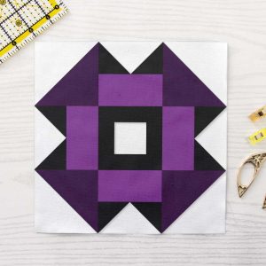 Churn Dash FPP Quilt Block Pattern Foundation Paper Pieced Quilt Block PDF (A4) Folded Corners Traditional Block