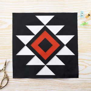 Modern Aztec fpp quilt Block pattern