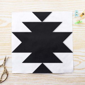 traditional aztec fpp quilt block pattern